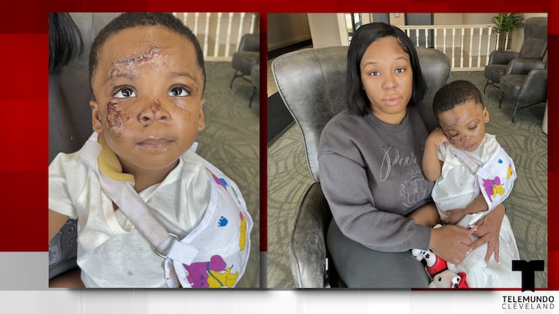 La madre, Shalonte Maddox, y su hijo Genesis Ojikut, de 2 años.