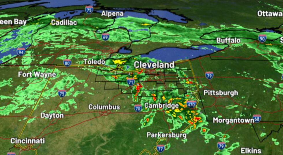 Condados bajo alerta de tornado en Ohio