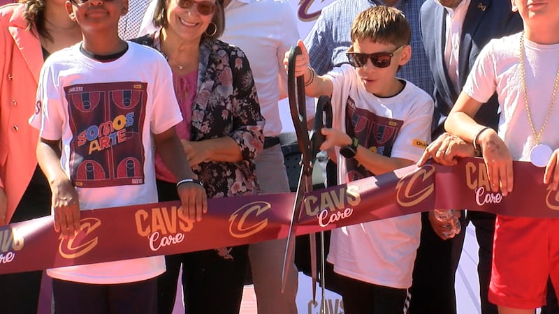 Cleveland Cavs unveil renovated basketball court in Clark-Fulton neighborhood