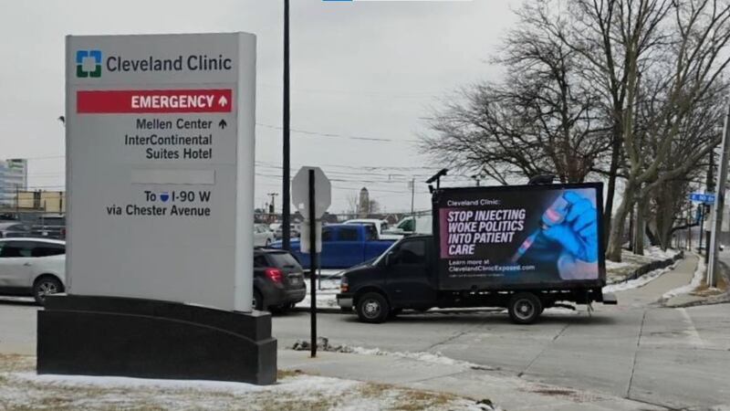 Part of the Consumers' Research campaign against Cleveland Clinic "wokeness" includes mobile...