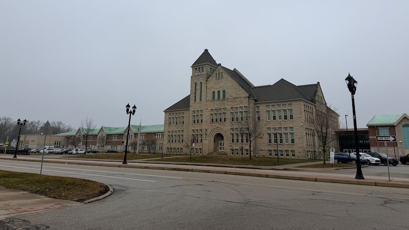 Cientos de estudiantes de Elyria High School salieron de sus clases el miércoles por la mañana...