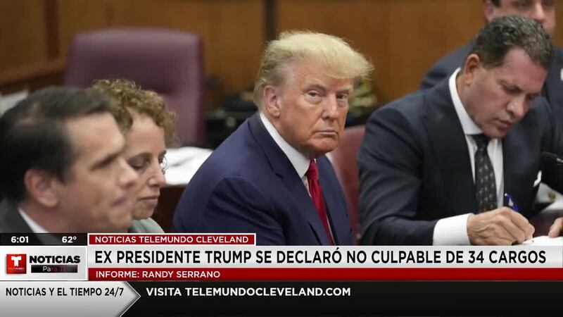 Trump se declara no culpable de 34 cargos en Nueva York