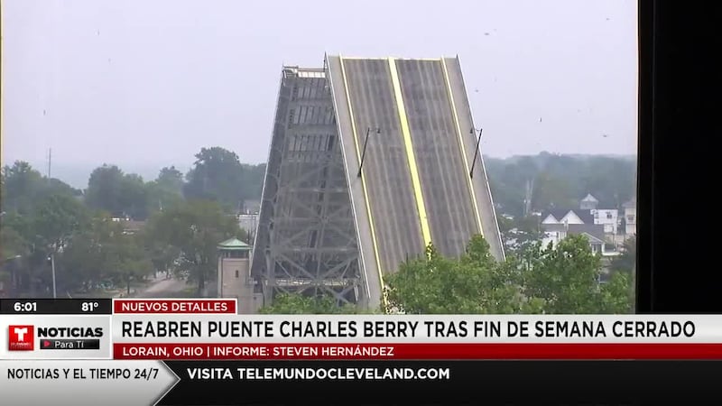 Reabren puente Charles Berry en Lorain tras suspensión de servicio