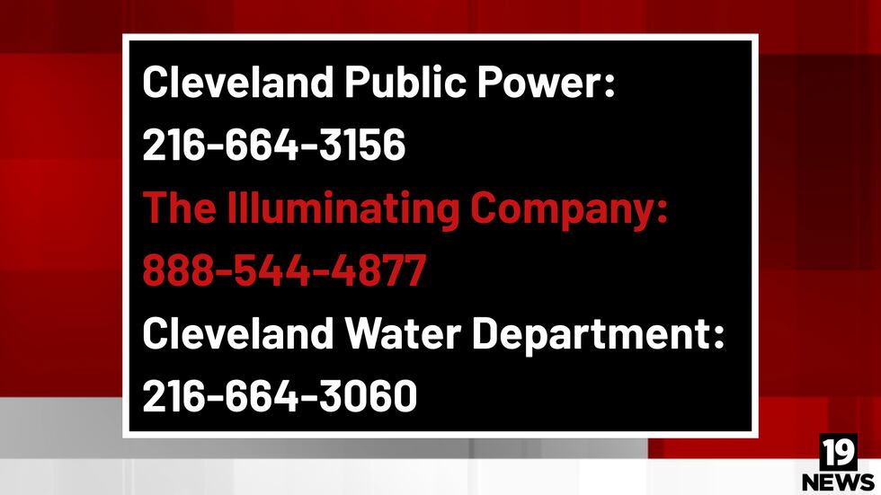 Cleveland Public Power, The Illuminating Company and Cleveland Water Department are on standby...