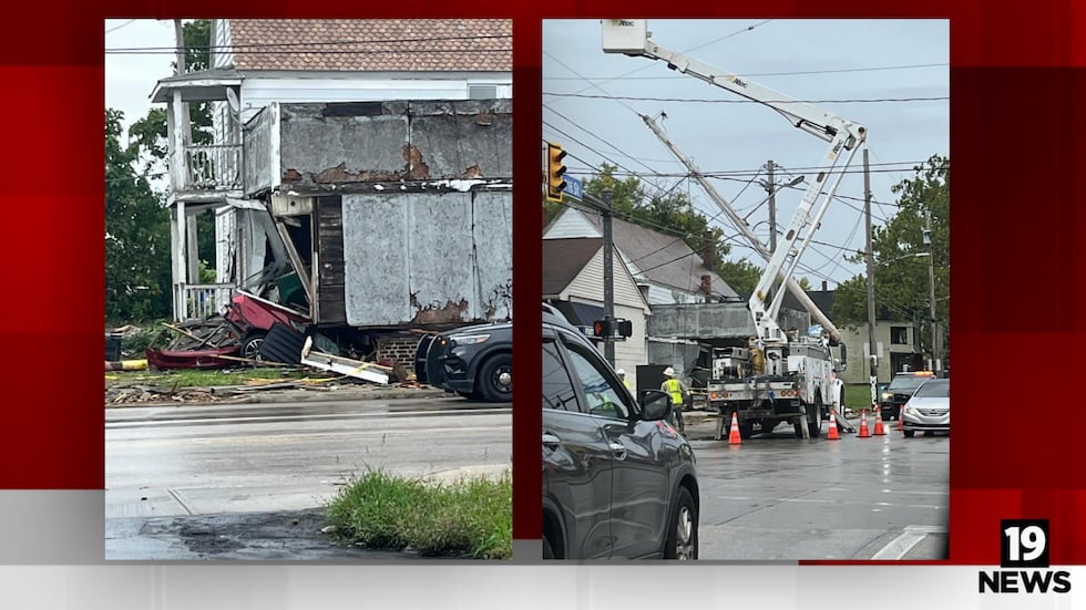 Woman hospitalized after vehicle crashes into Cleveland building, police say