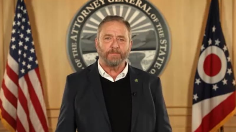 Ohio Attorney General Dave Yost speaks with I-TEAM reporter Shaun Hegarty on Dec. 4, 2024.