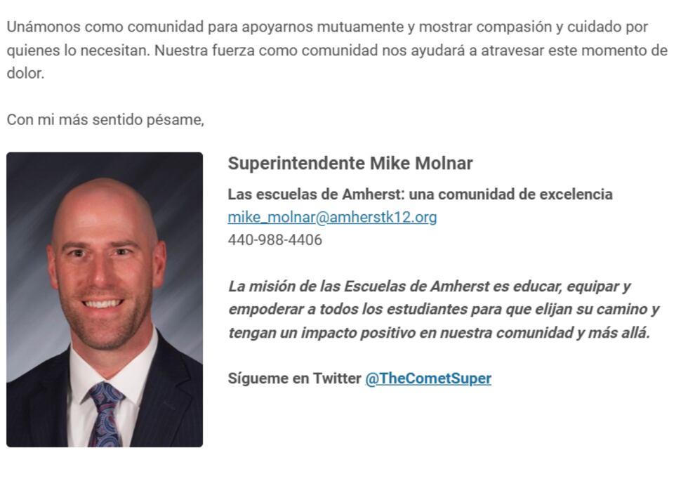 Amherst Spanish Press Release
