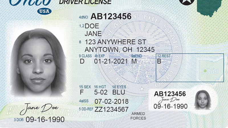 Sample Ohio Drivers License